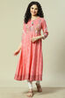 Coral Viscose Straight Kurta image number 5